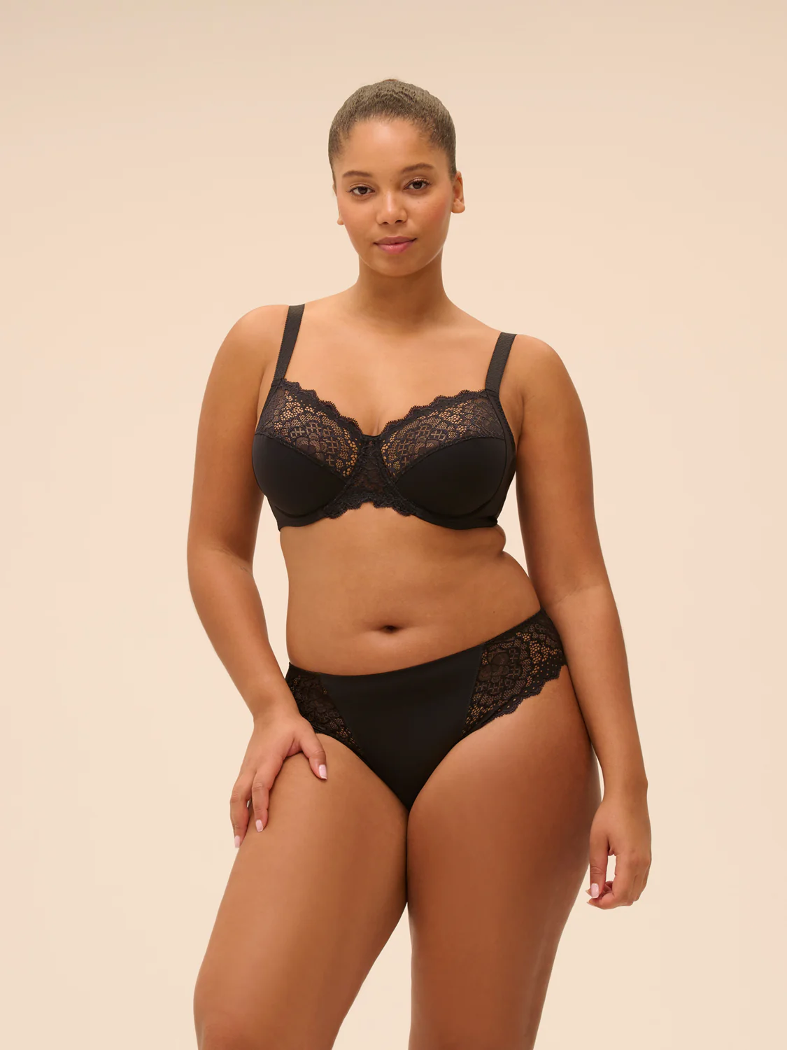 Full cup support bra - Black