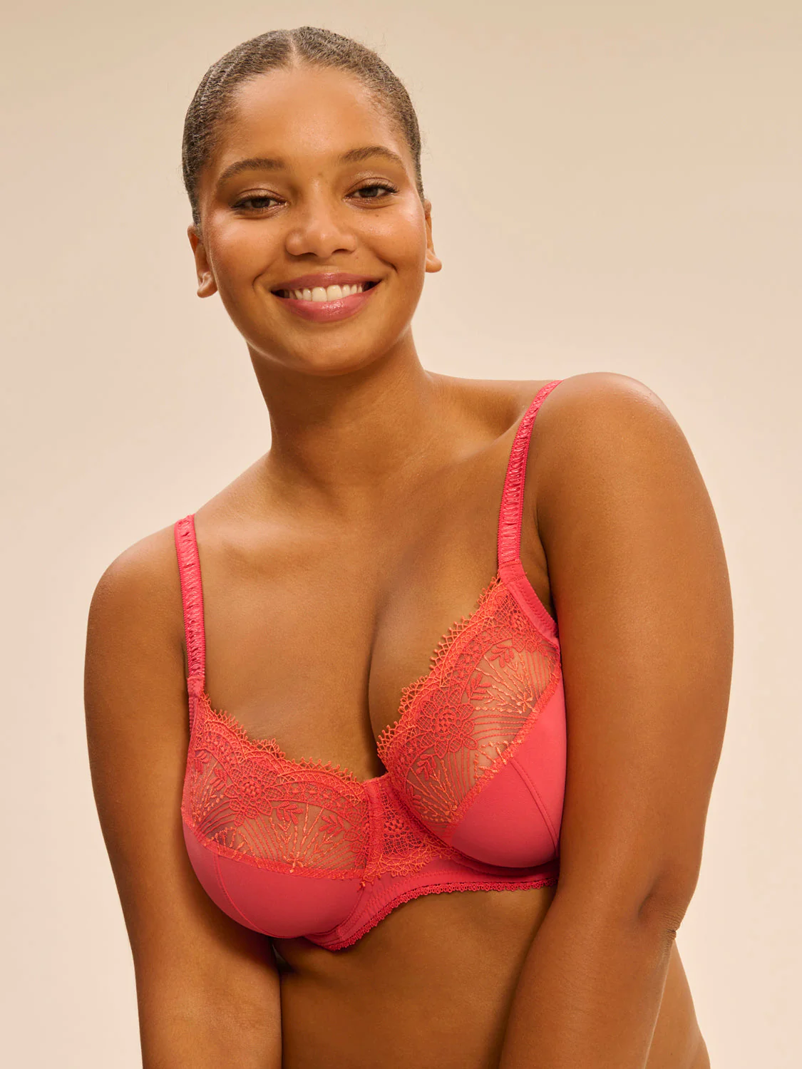 Full cup support bra - Coralia Red - Image 2