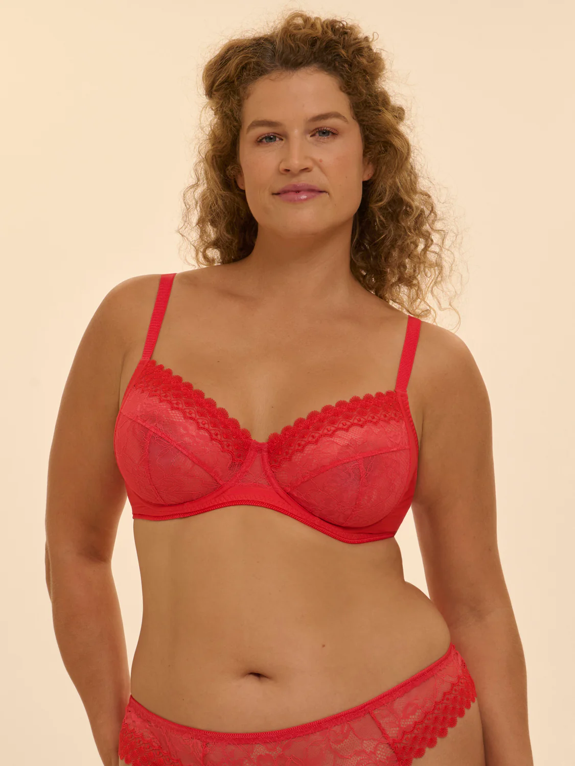 Full cup support bra - Flamingo