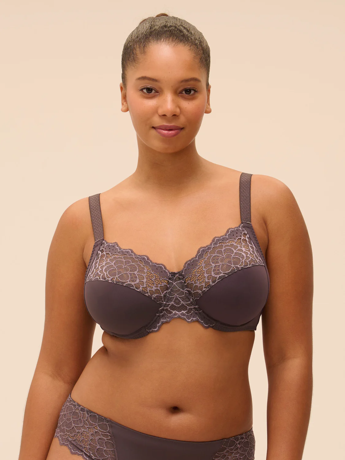 Full cup support bra - Graphite Grey