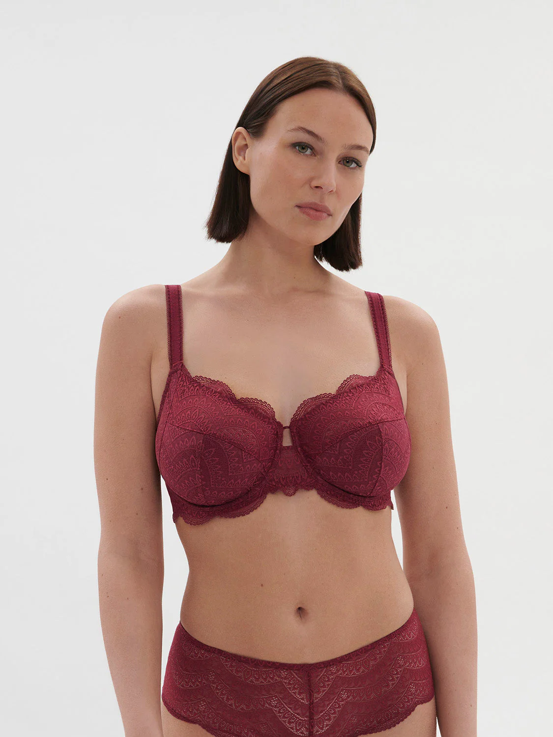 Full cup support bra - Spinel Red
