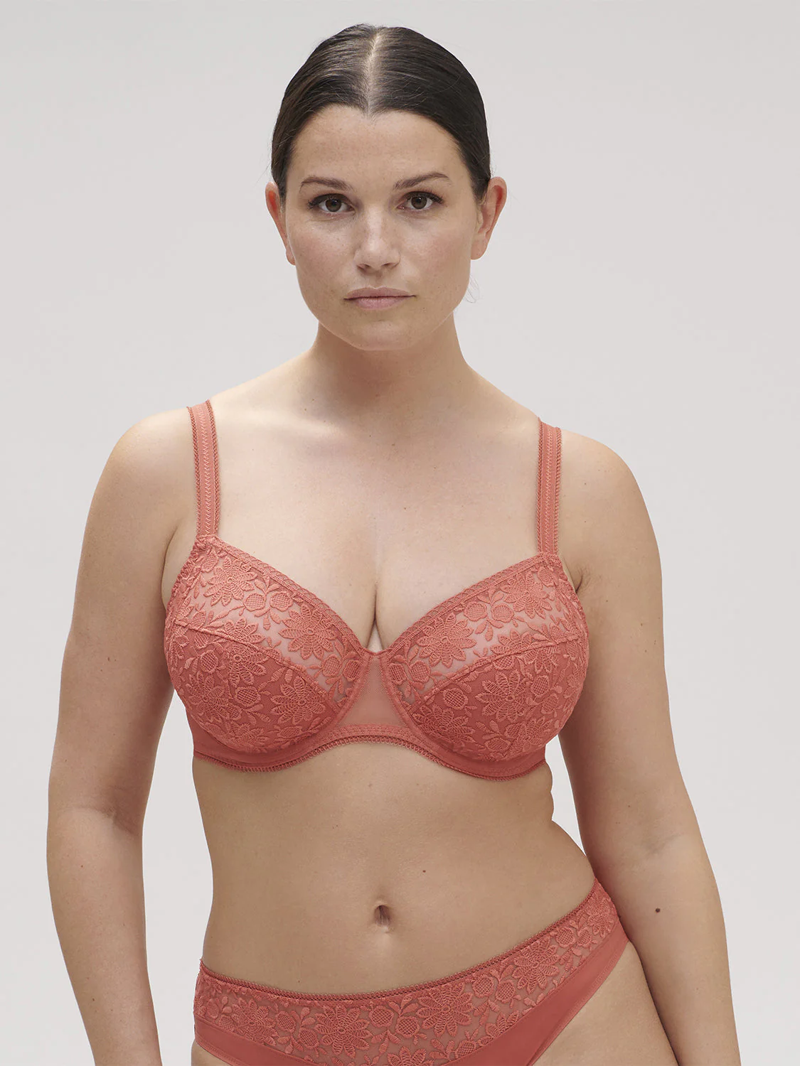 Full cup support bra - Texas Pink