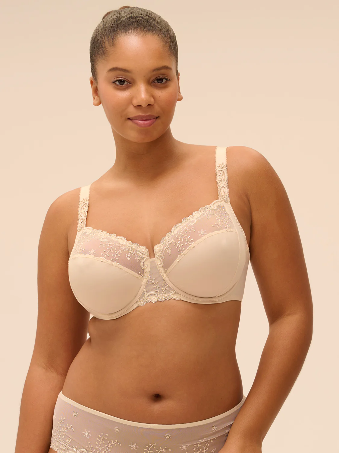 Full cup support bra - Topaz Beige