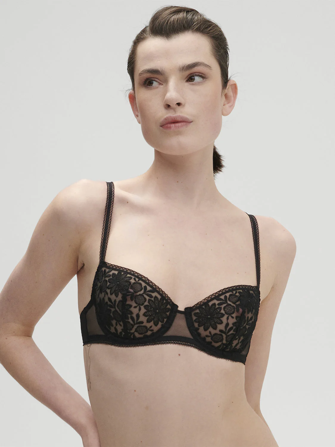 Half cup bra - Black