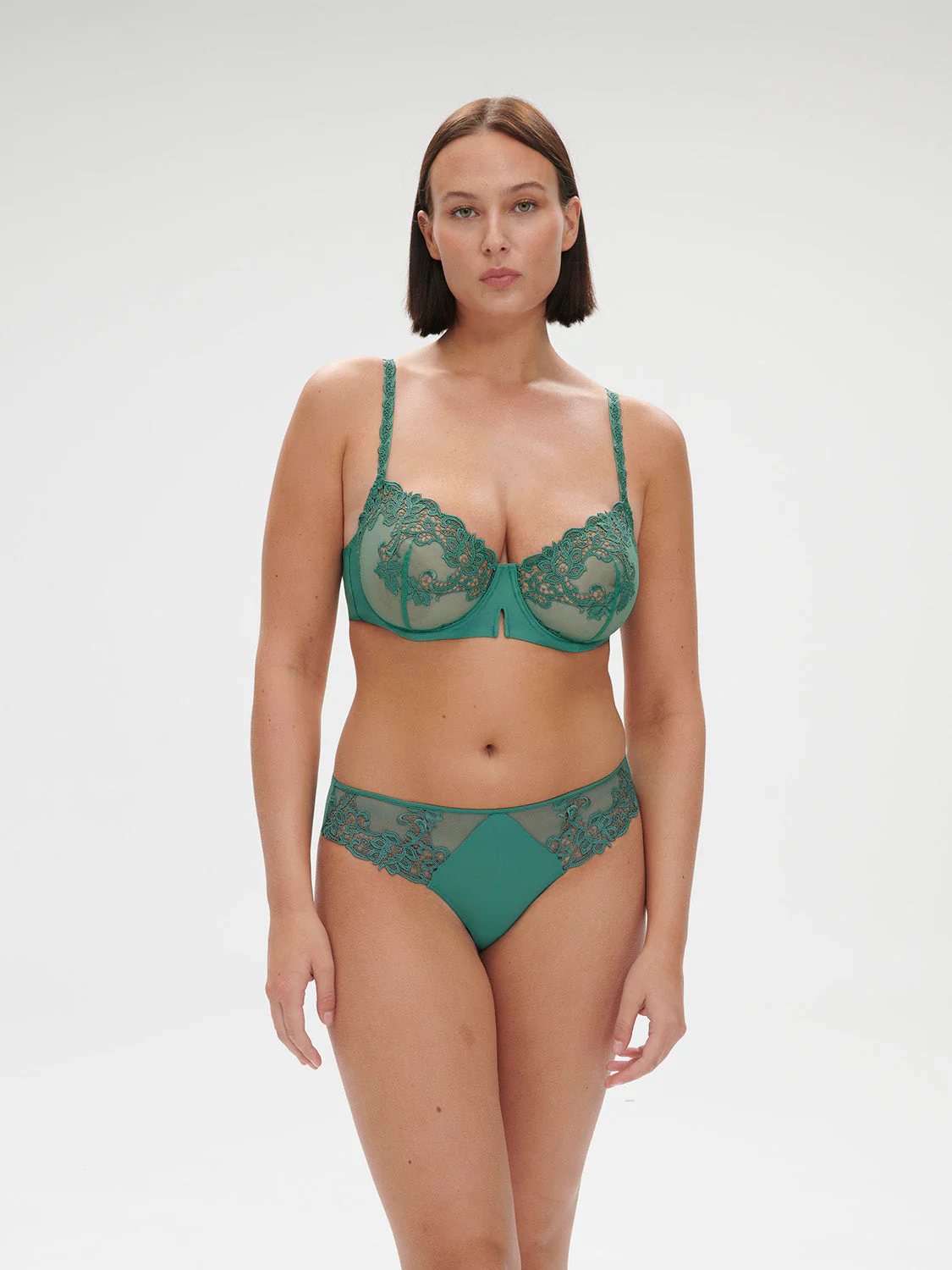 Half cup bra - Garden Green - Image 4