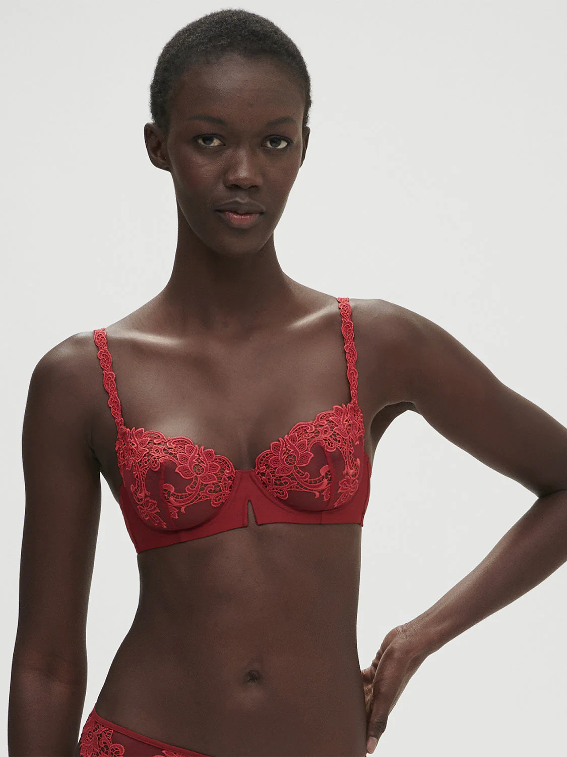 Half cup bra - Lipstick