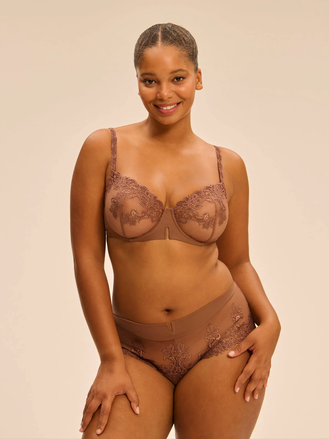 Half cup bra - Tender Brown - Image 10