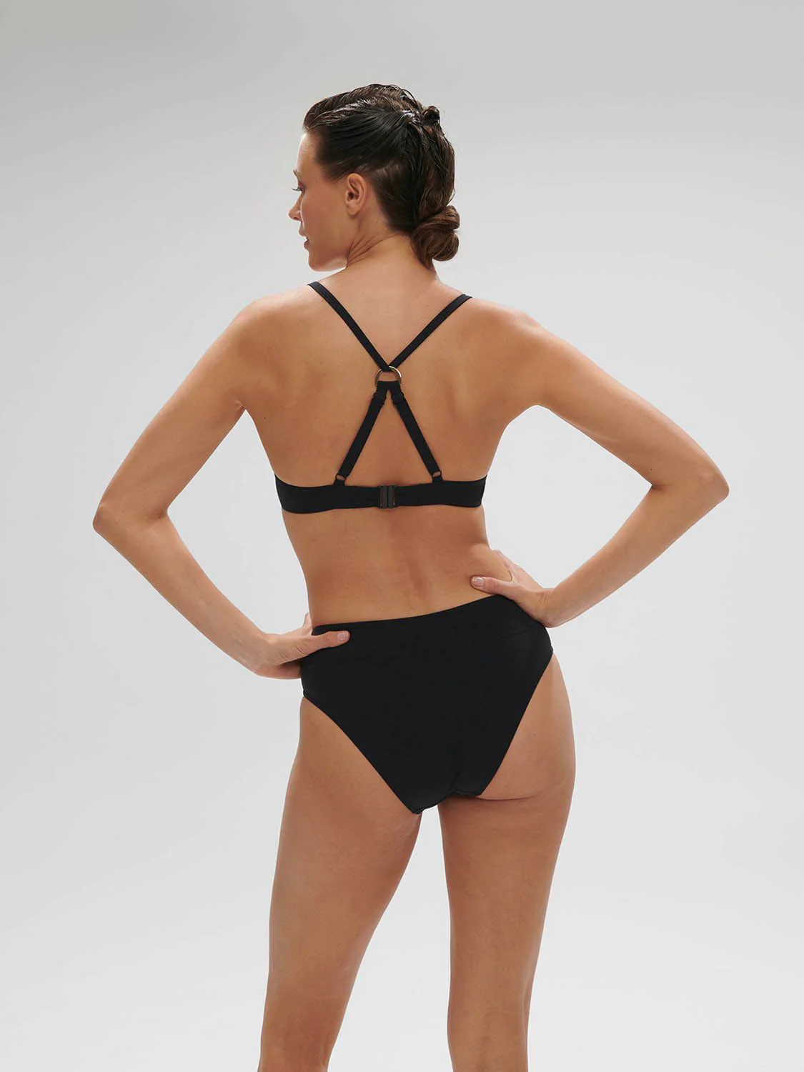 High-waist bikini brief - Black - Image 5