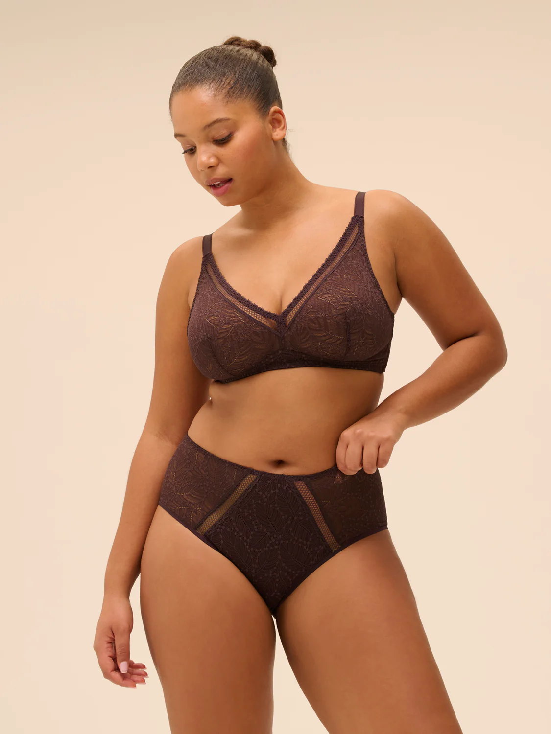 High-waist brief - Dark Brown - Image 8