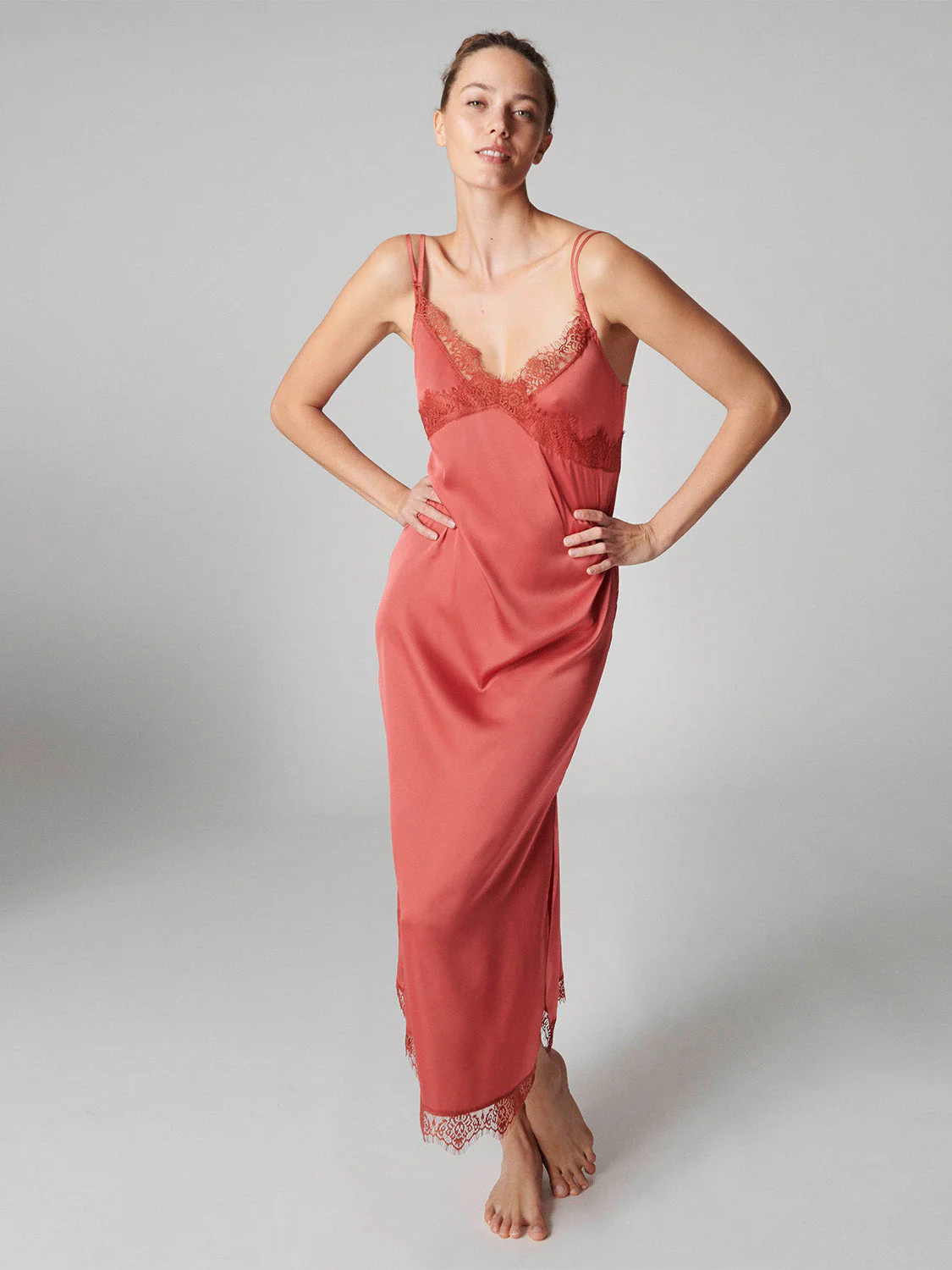 Long Nightdress - Qwartz pink