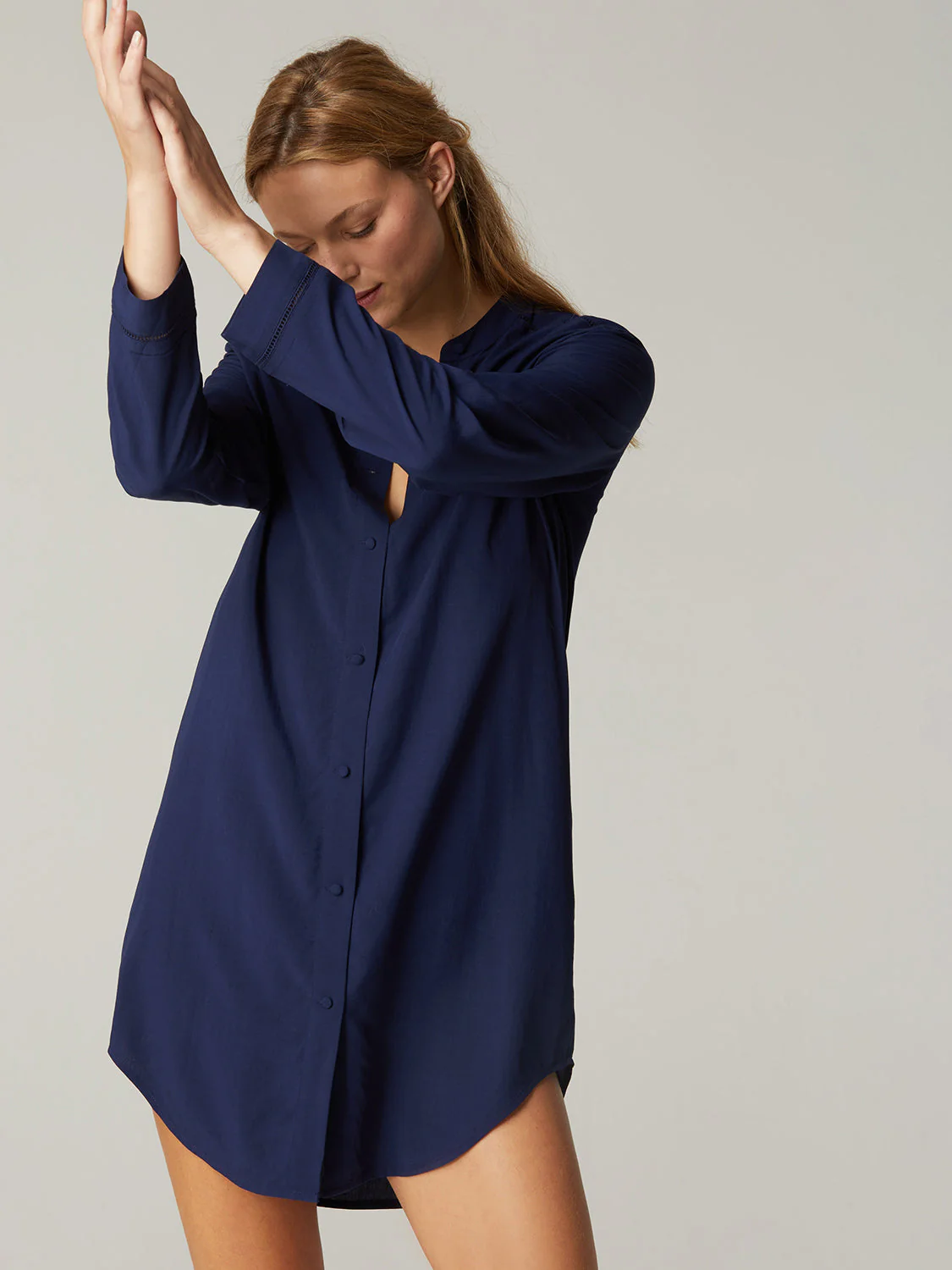 Long sleeved nightdress - Night Blue