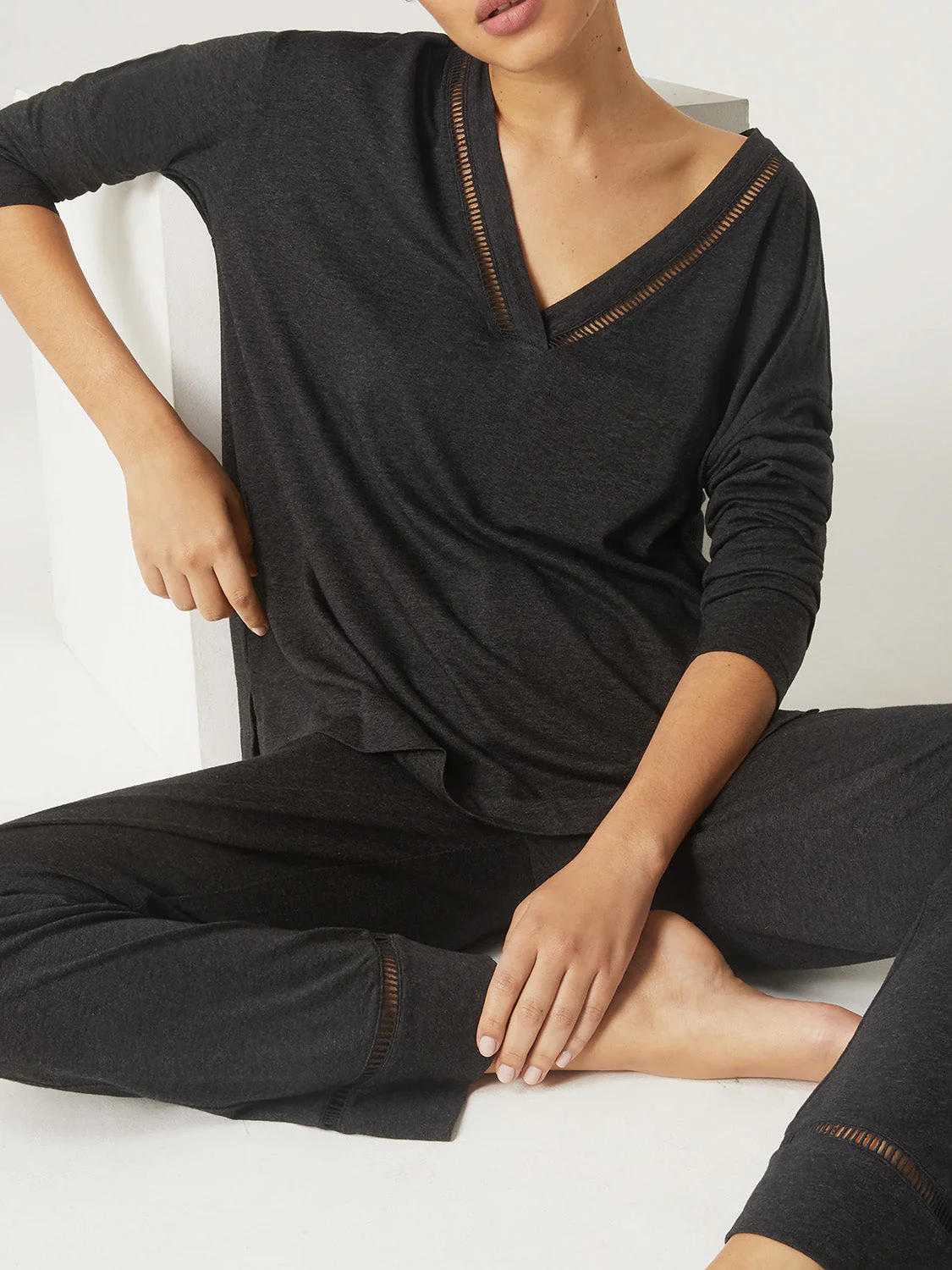 Long sleeved top - Anthracite grey