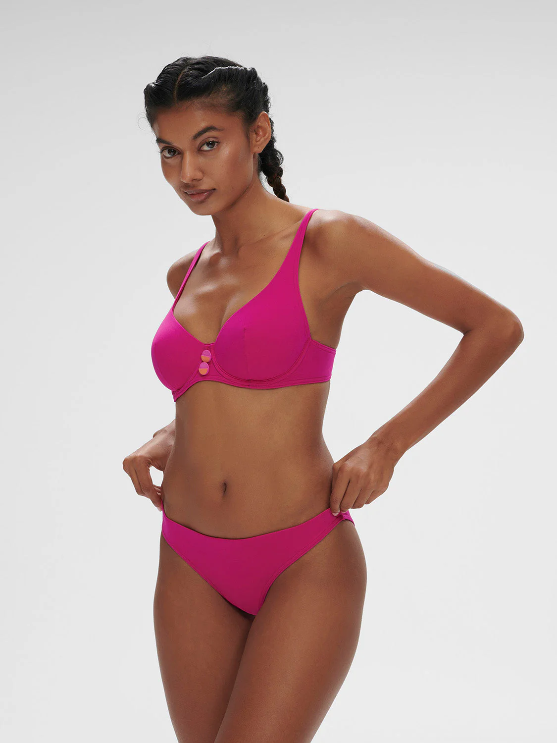 Low-cut underwired bra - Hibiscus Pink - Image 3