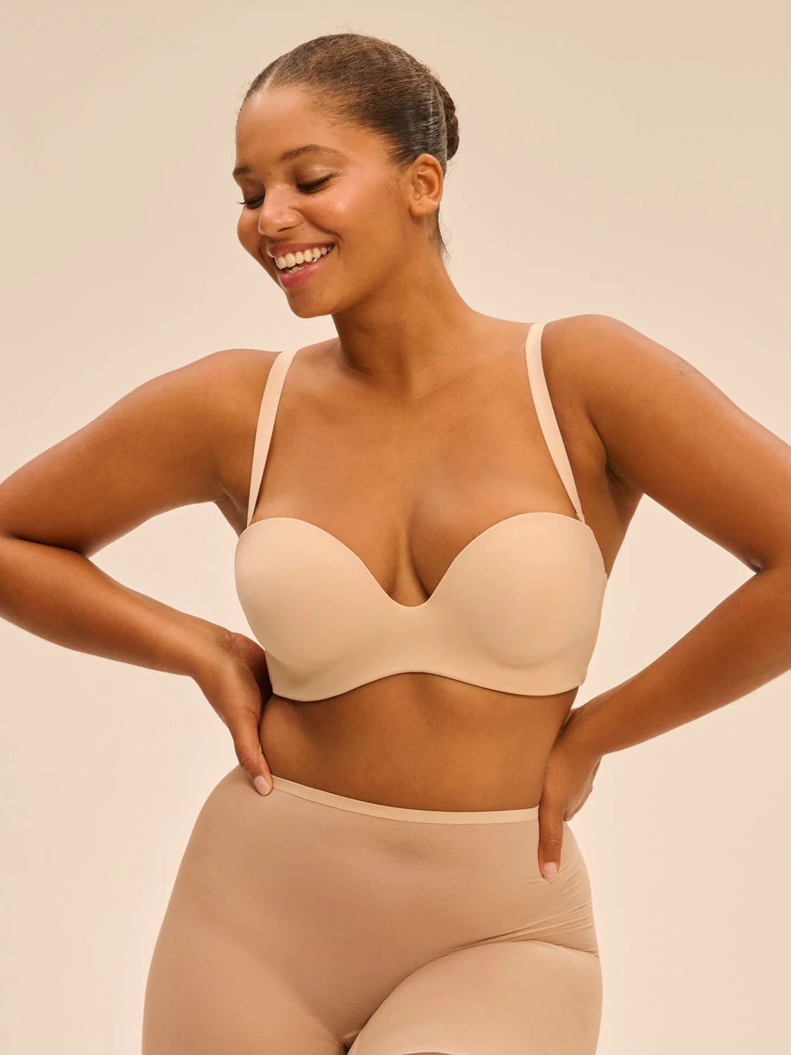 Multi-position strapless bra - Peau rosée