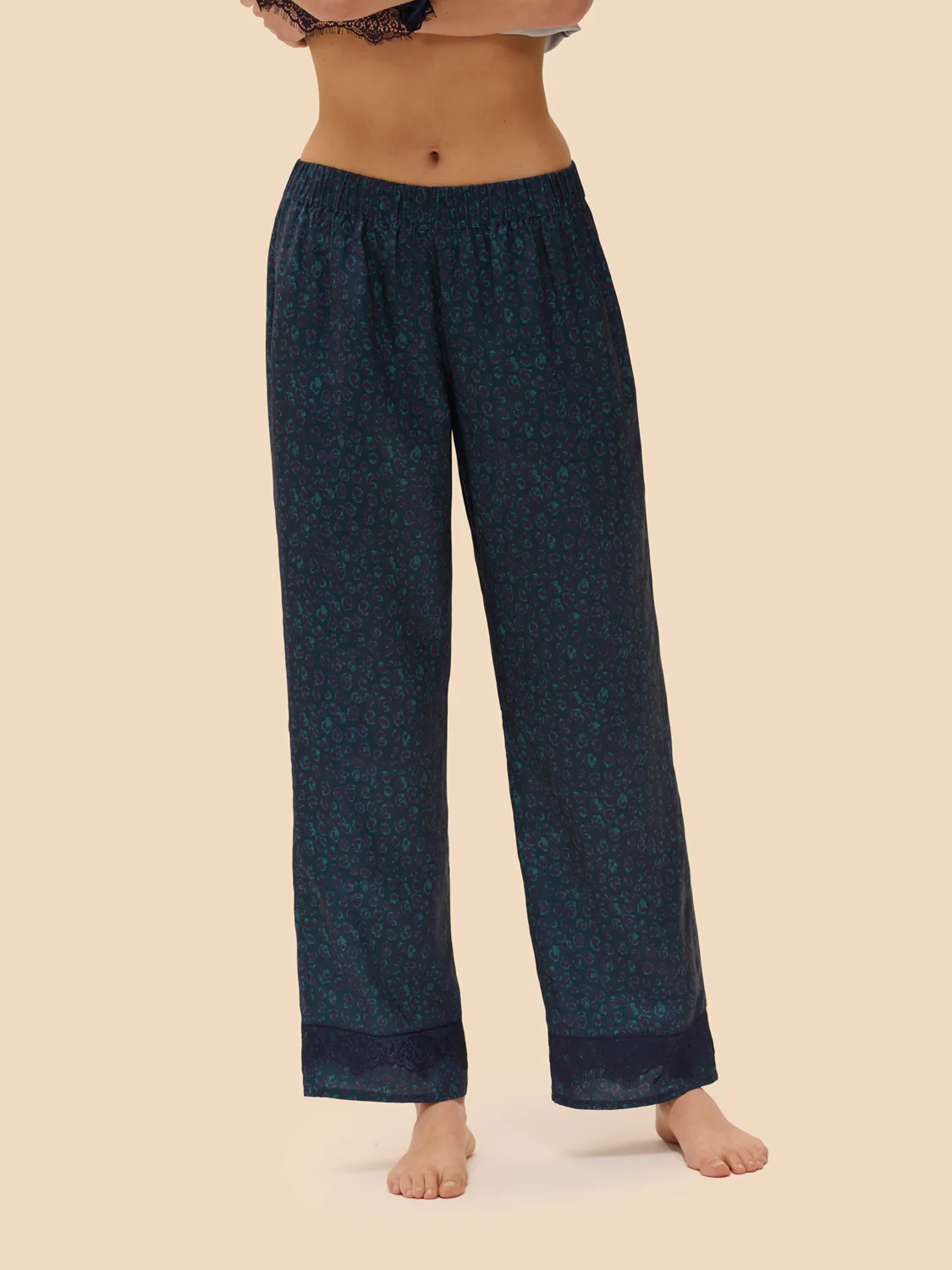 Night pants - Feline Blue
