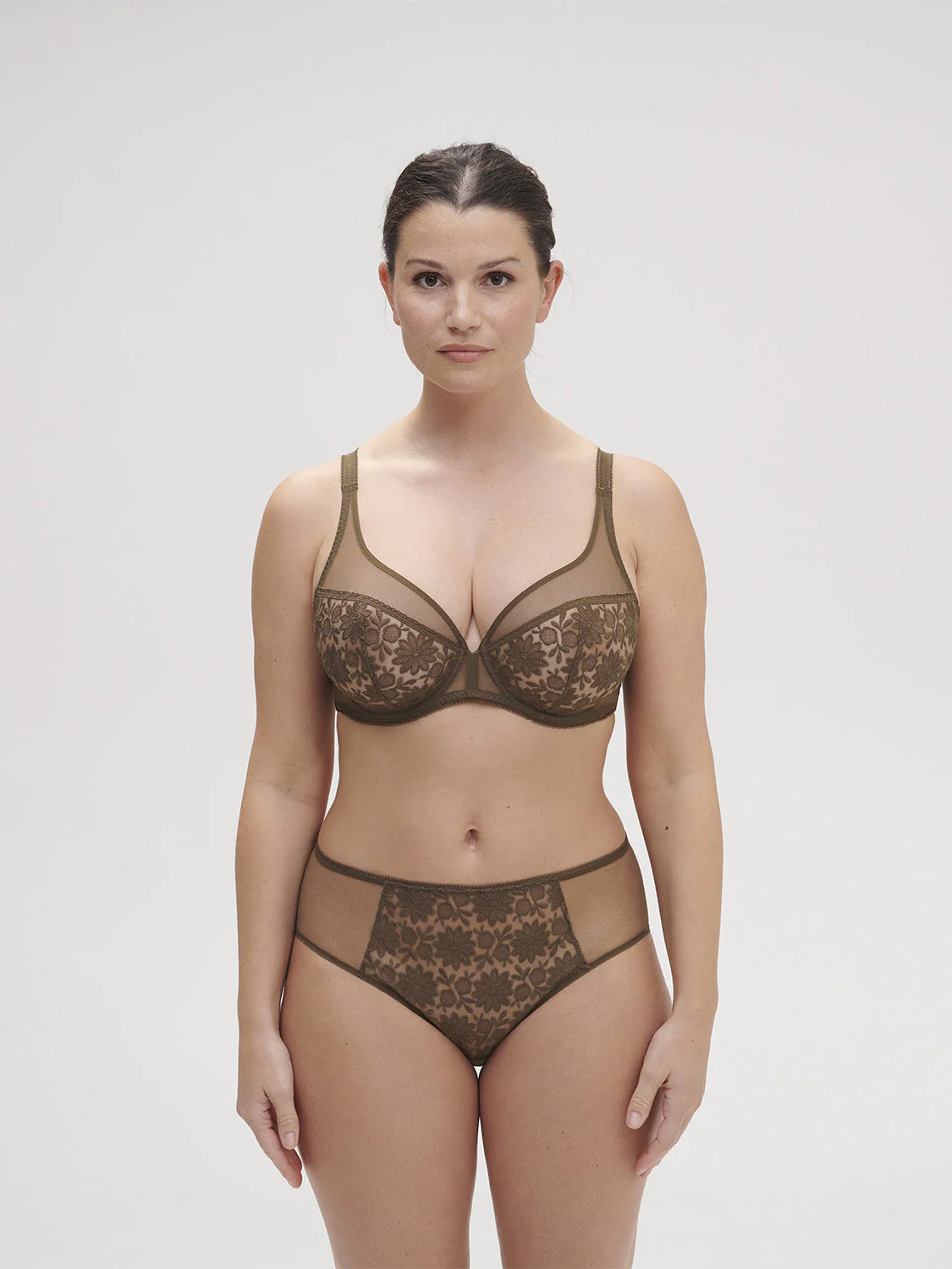 Plunging underwired bra - Nomad Green - Image 8