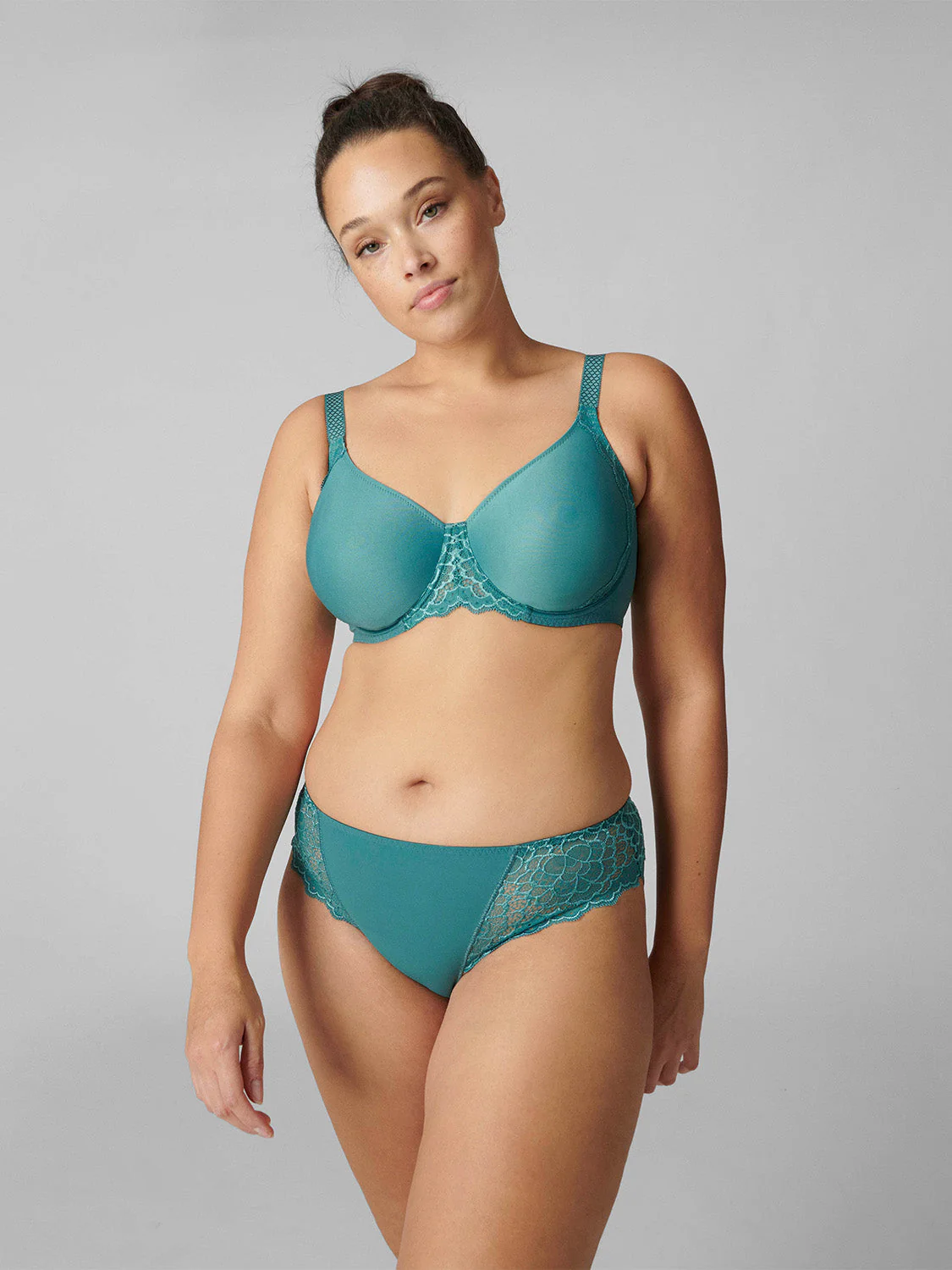 Rigid moulded bra - Boreal Green