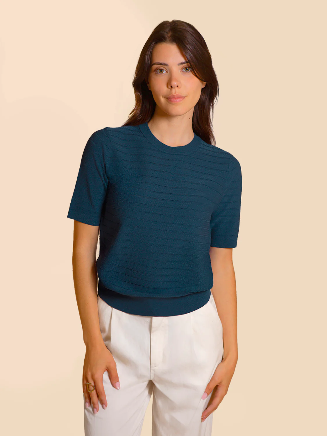 Short sleeves t-shirt - Petrol blue