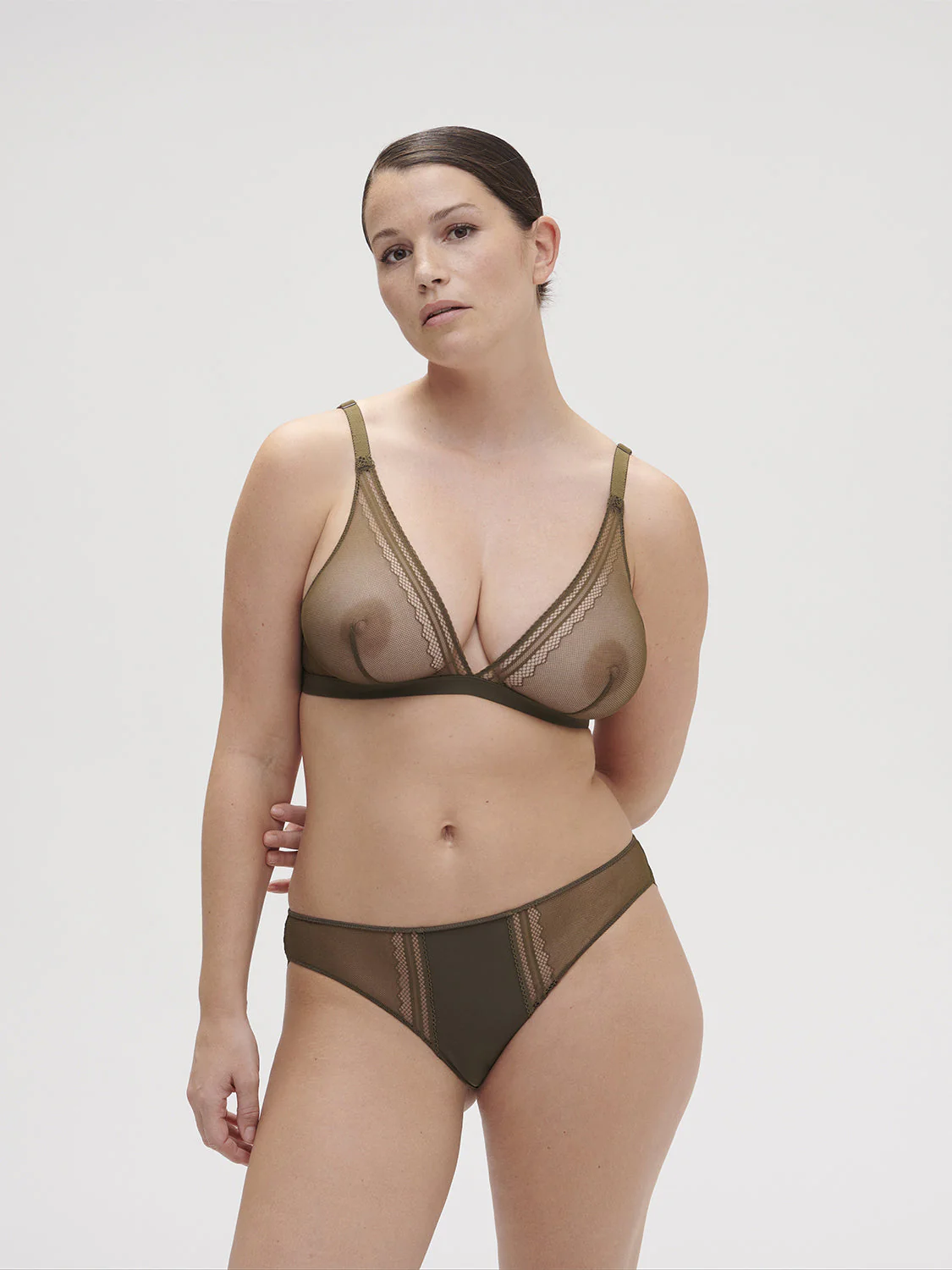 Soft cup triangle bra - Adventure Green - Image 9