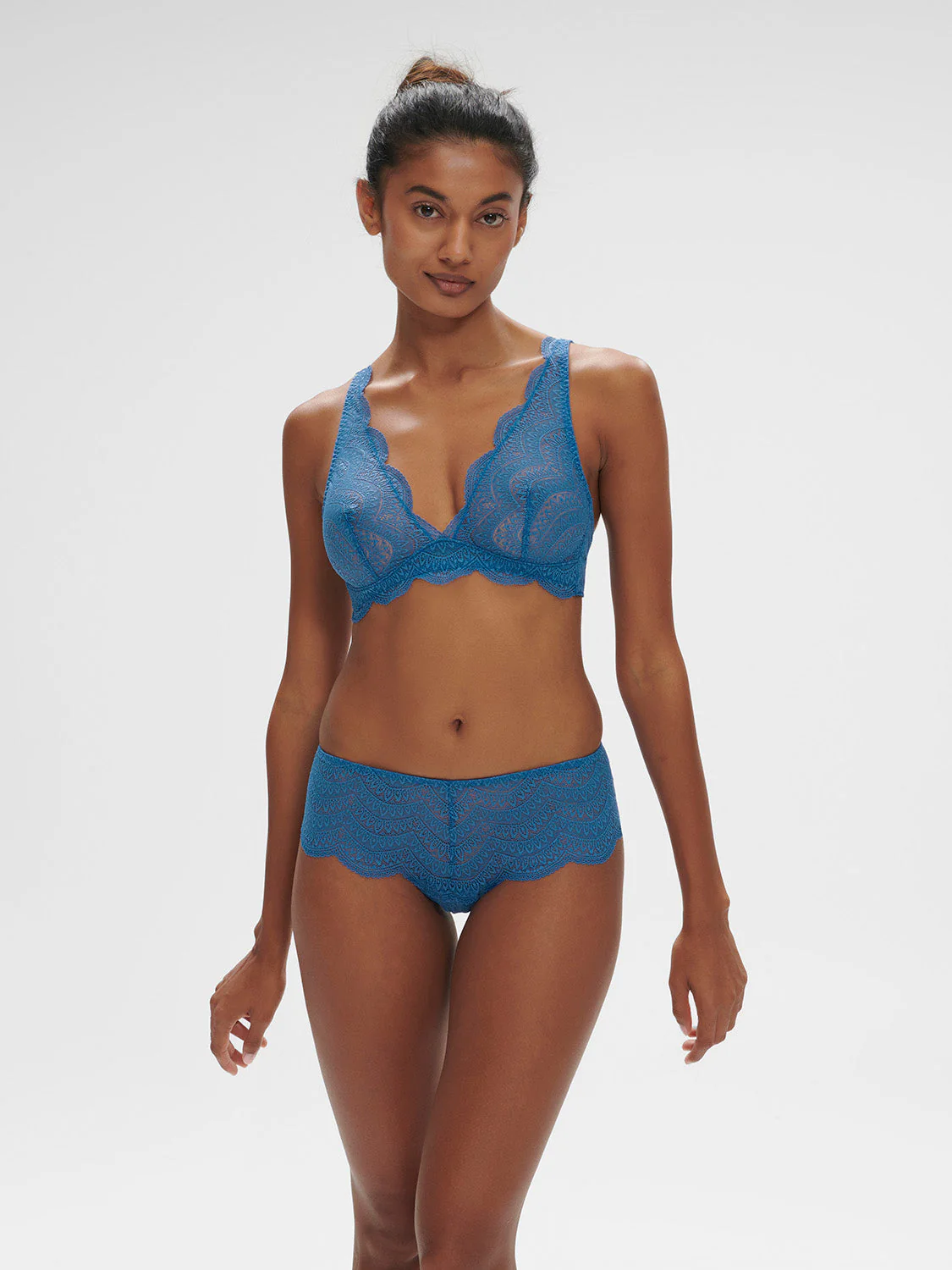 Soft cup triangle bra - Myosotis Blue - Image 4