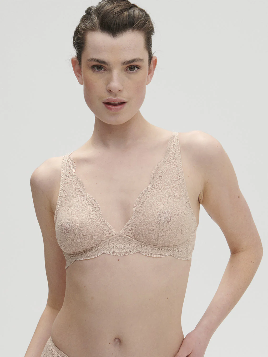 Soft cup triangle bra - Peau rosée