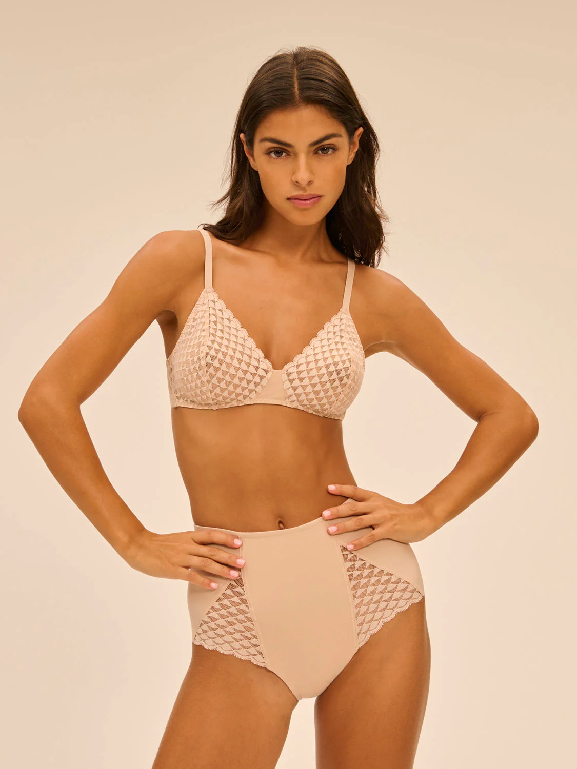 Soft cup triangle bra - Peau rosée - Image 5
