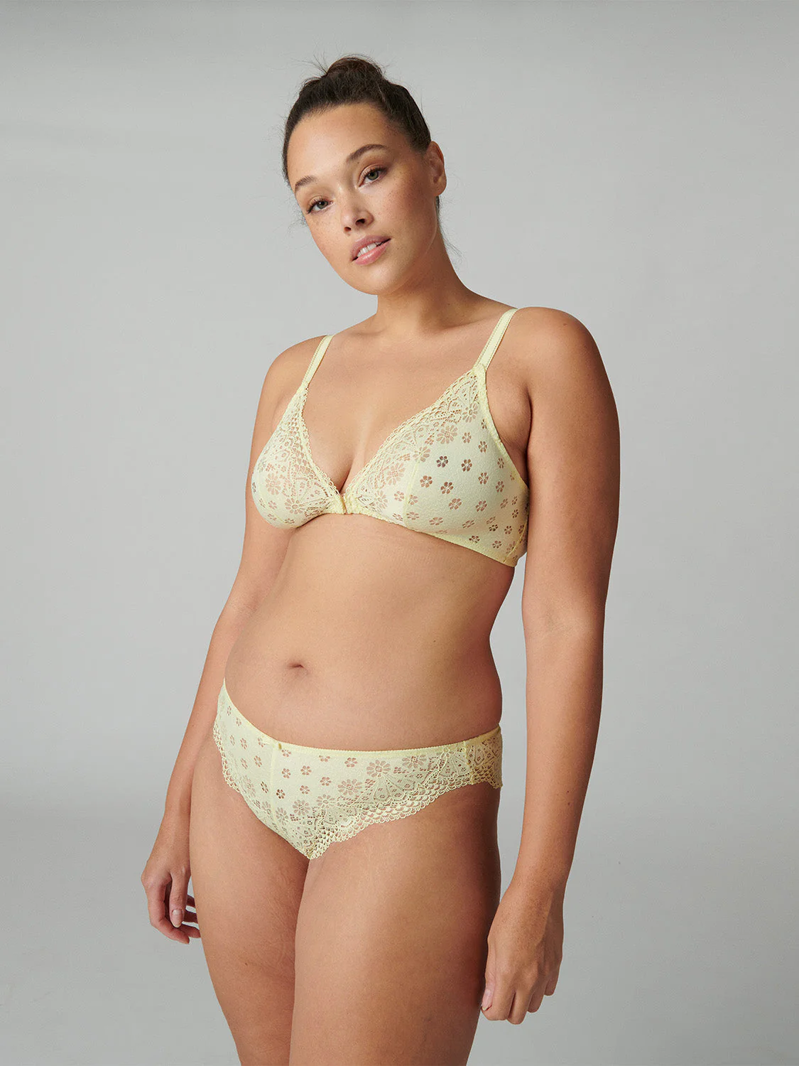 Soft cup triangle bra - Yuzu Yellow - Image 7