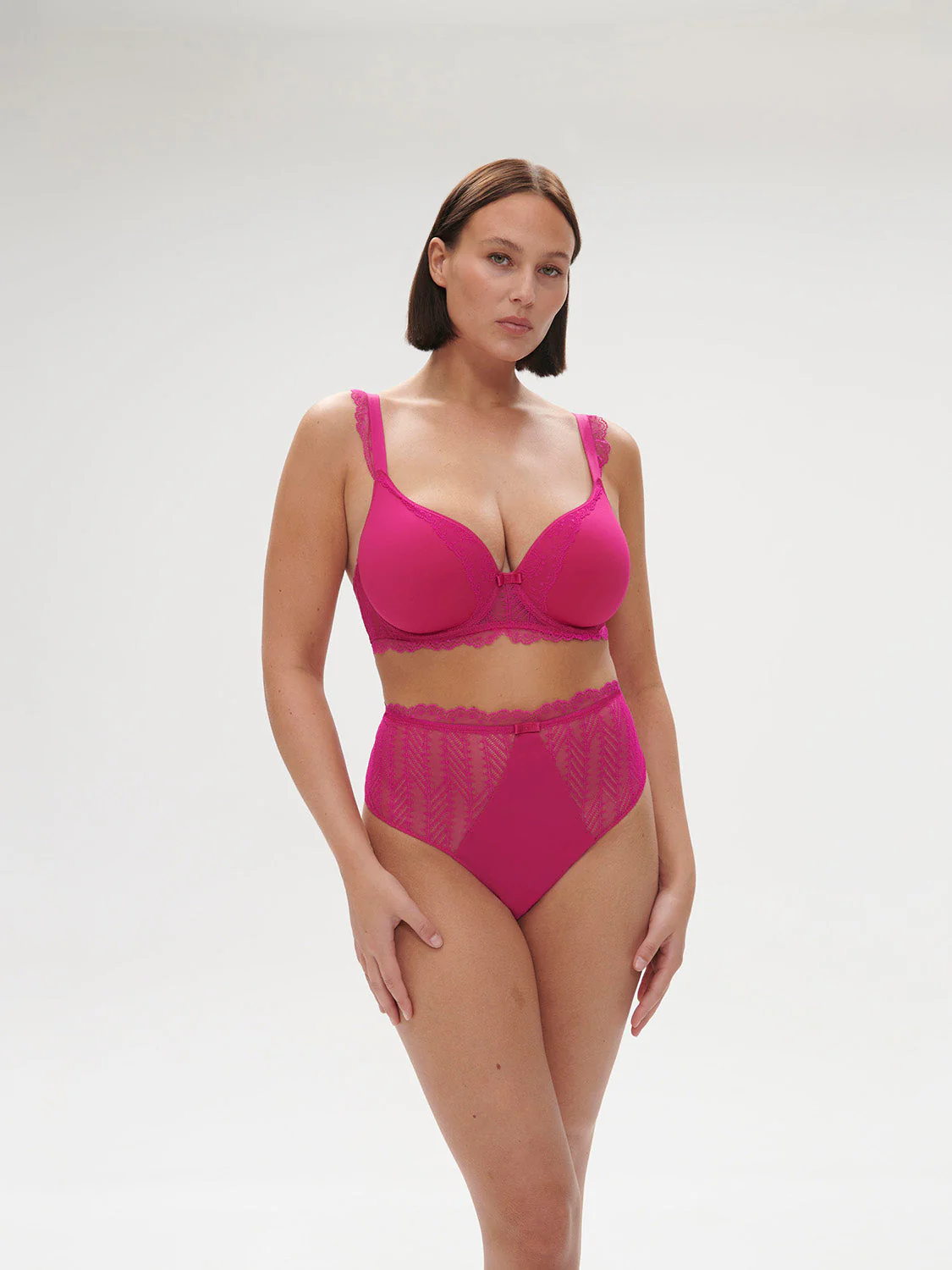 Spacer plunge bra - Hibiscus Pink - Image 9