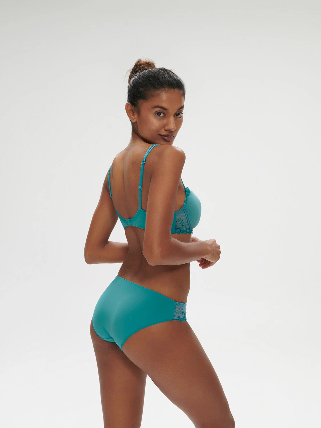 Squared neckline spacer bra - Atoll Blue - Image 5