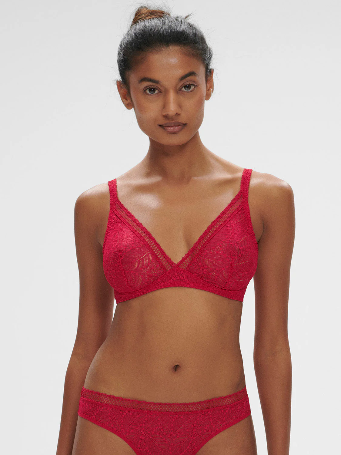 Structured wireless bra - Ruby pink