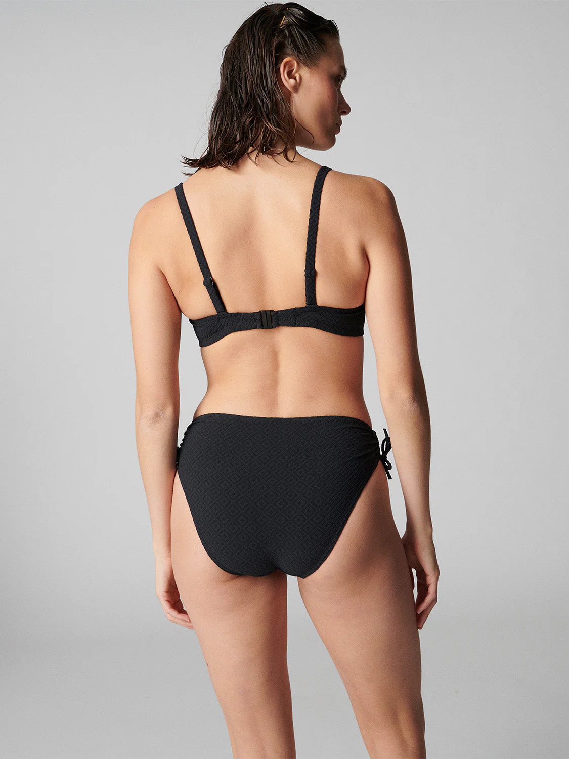 Underwired bandeau bikini top - Black - Image 4