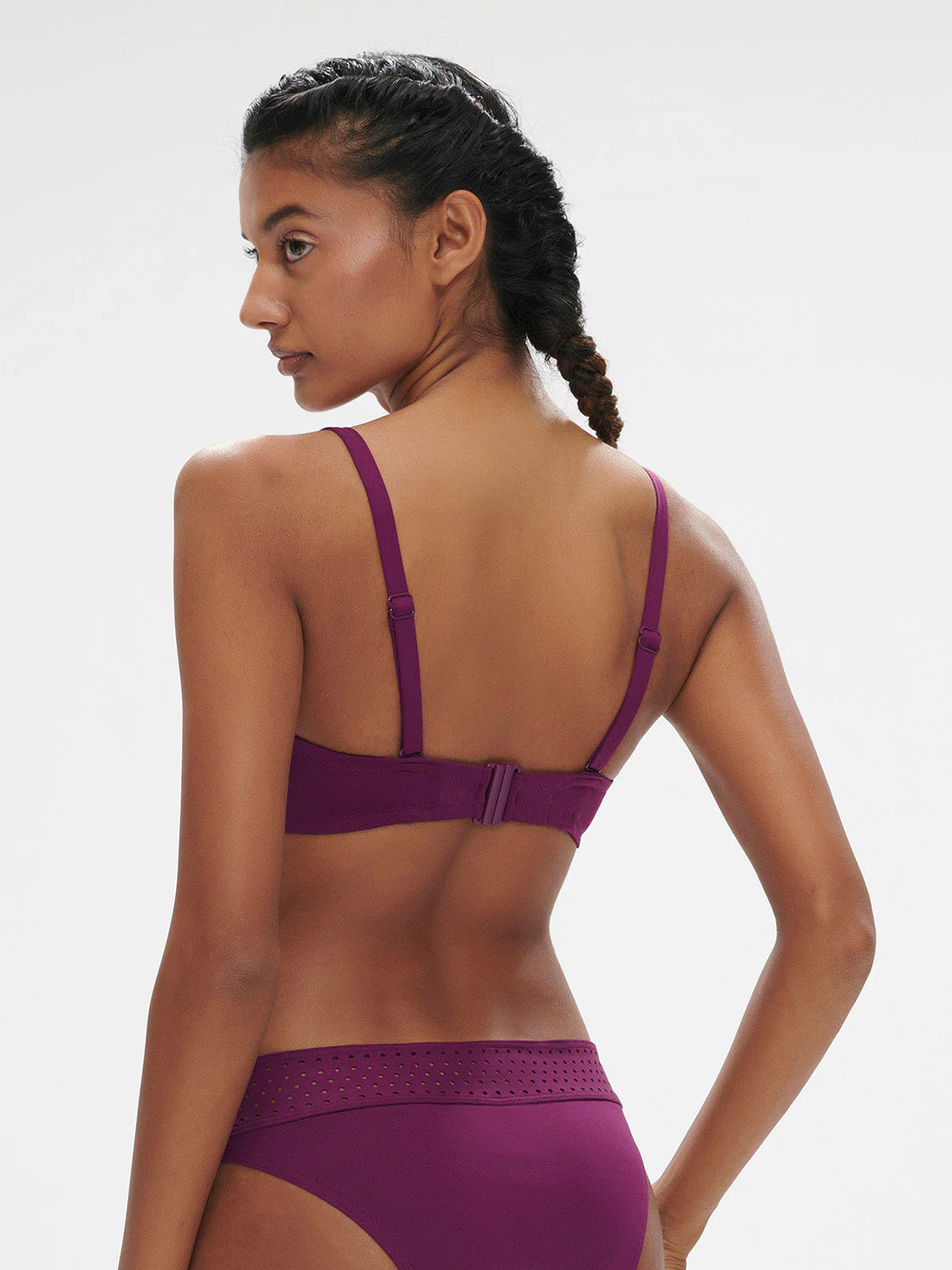 Underwired bandeau bikini top - Blackberry - Image 2