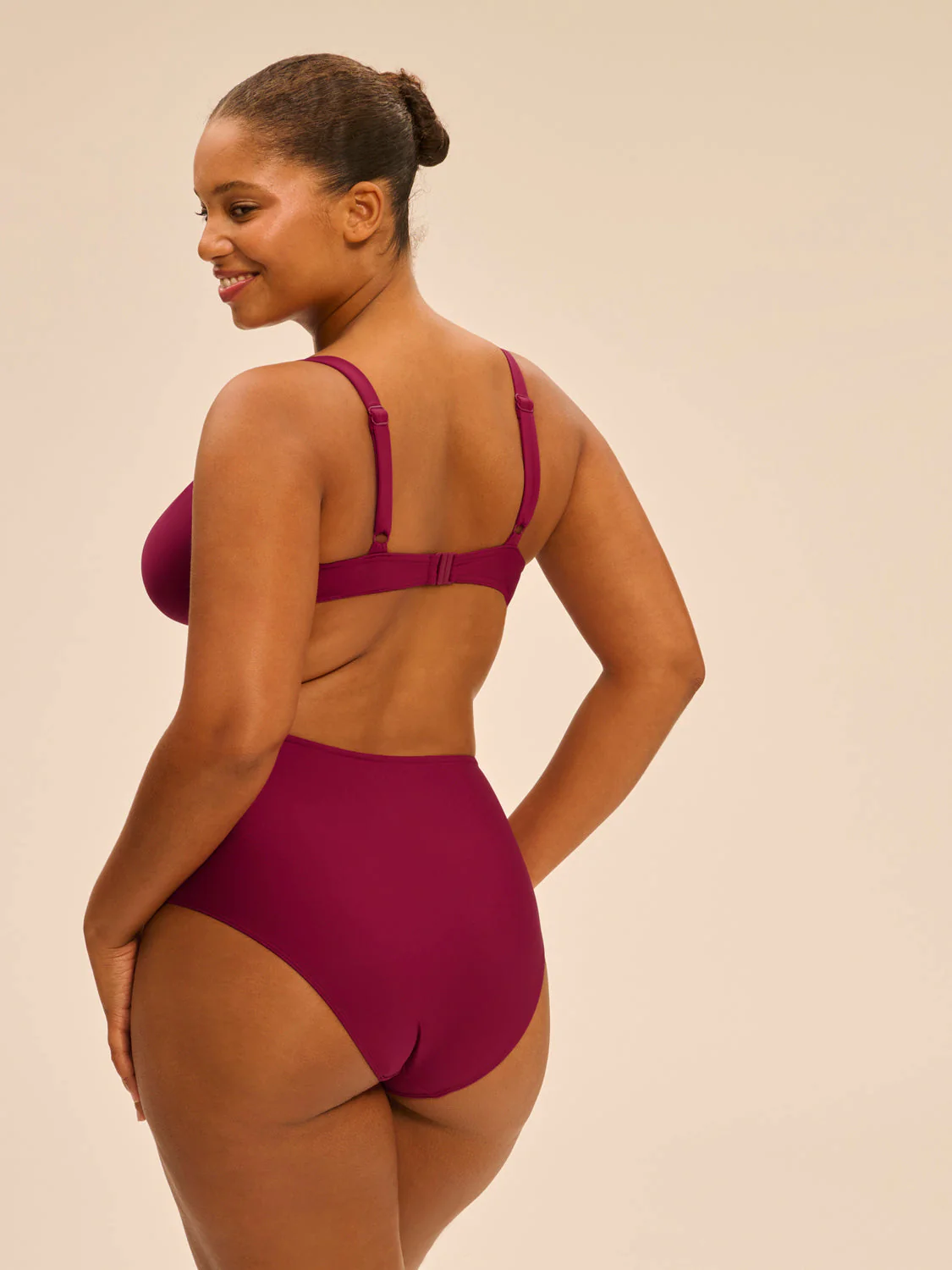 Underwired bikini top - Cranberry - Image 6
