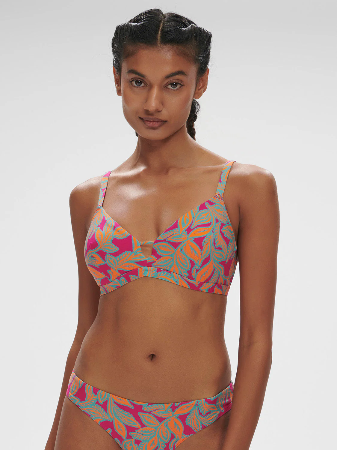 Underwired bikini triangle - Menara Pink Print