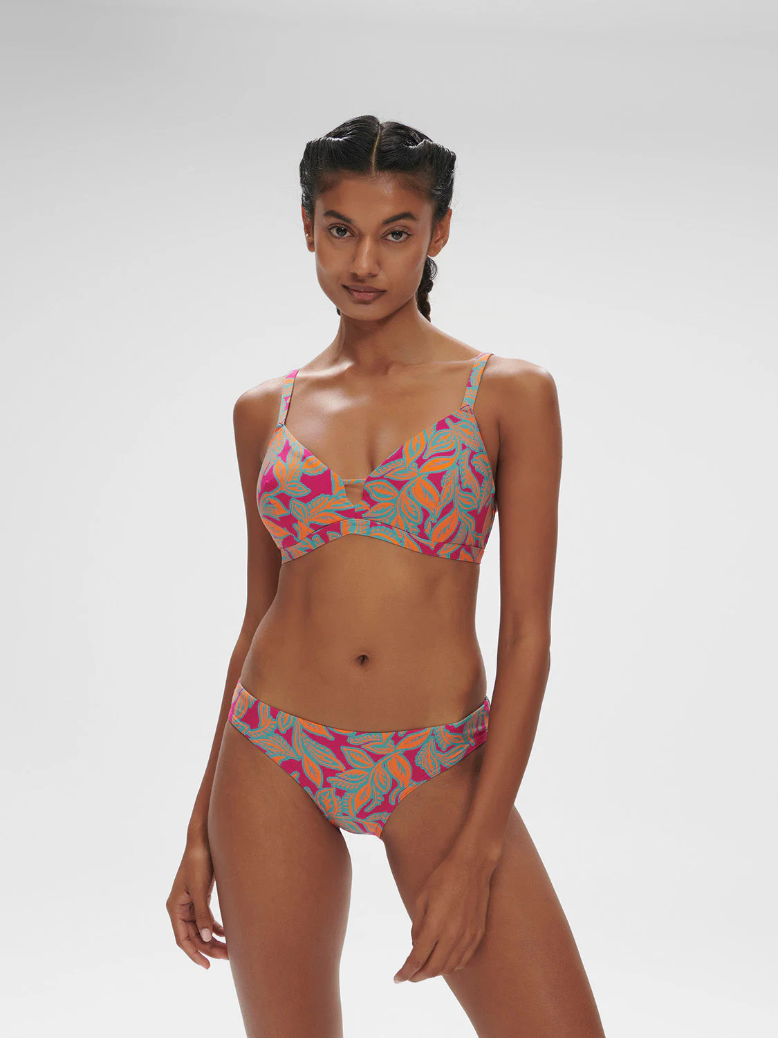 Underwired bikini triangle - Menara Pink Print - Image 4