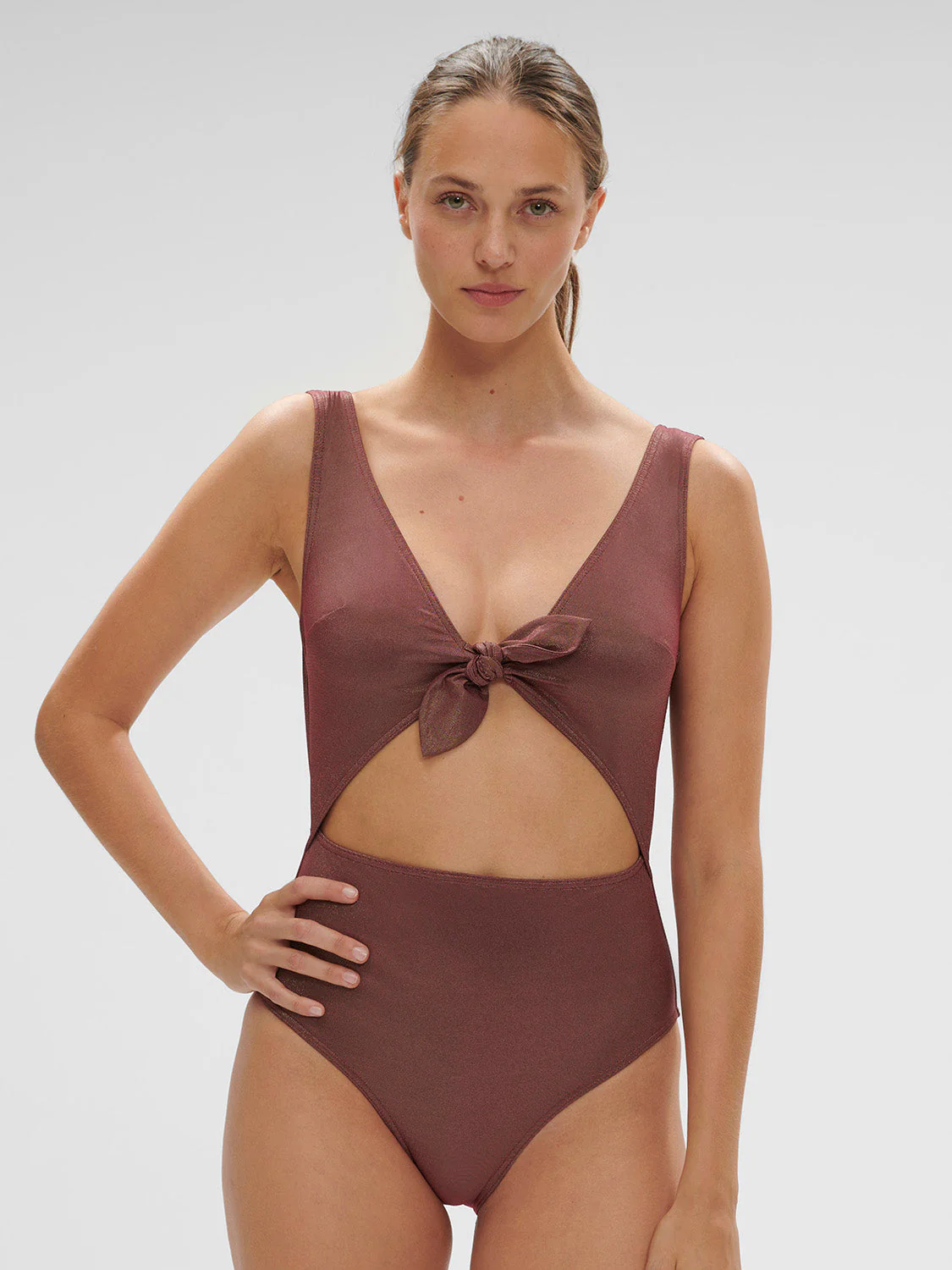Wireless One-Piece - Lurex Dark Purple
